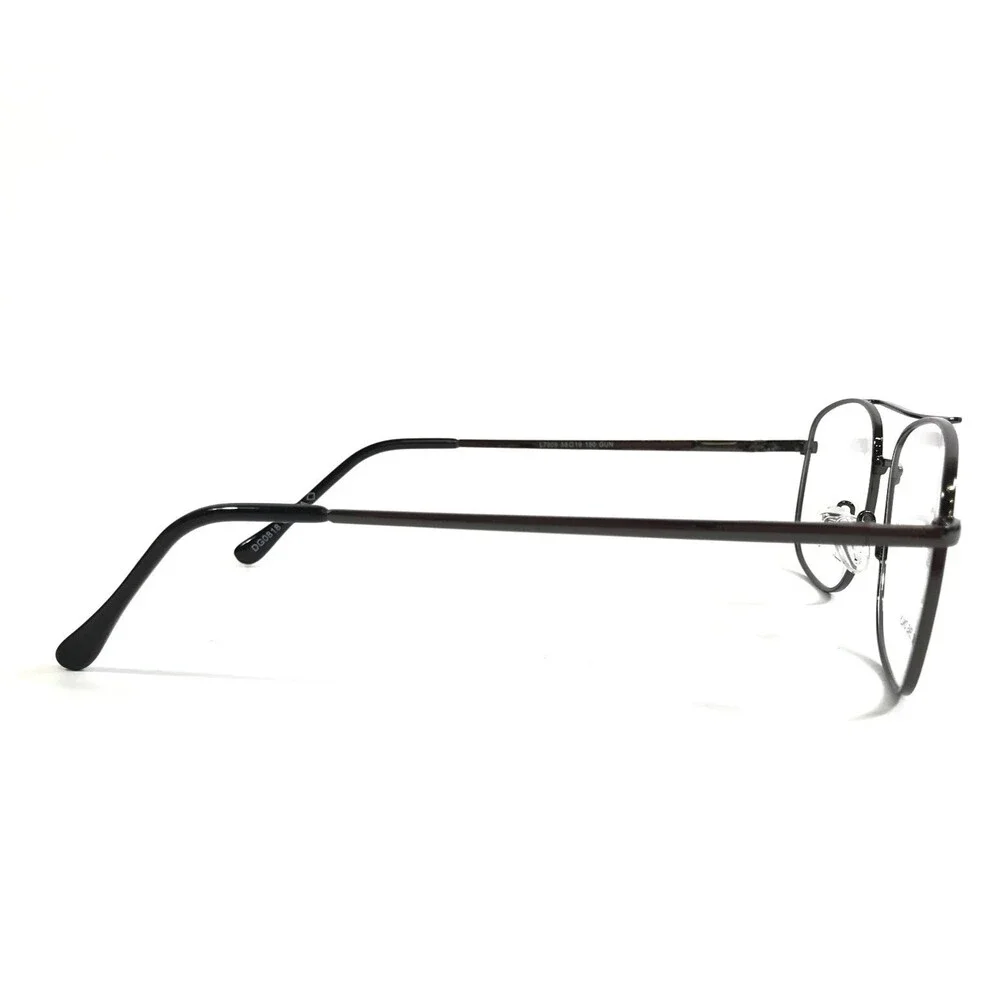 Lantis Optical Eyeglasses Frames L7009 GUN Gunmetal Aviator Wire Rim 58-19-150